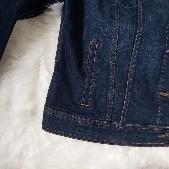 Dark denim old navy reworked Western Uni jacket - Picture 5 of 8